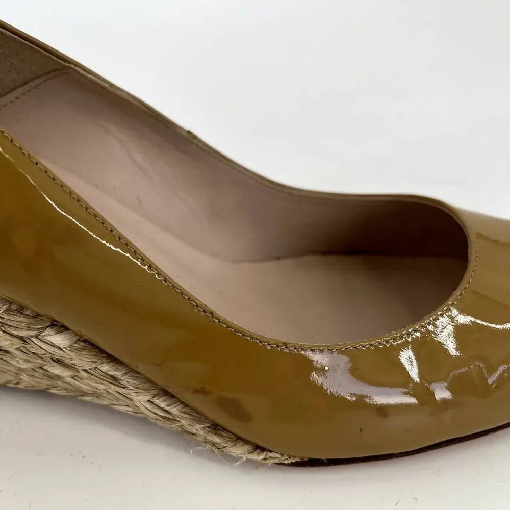L.K. Bennett Maddox Patent Leather Espadrille Wedges